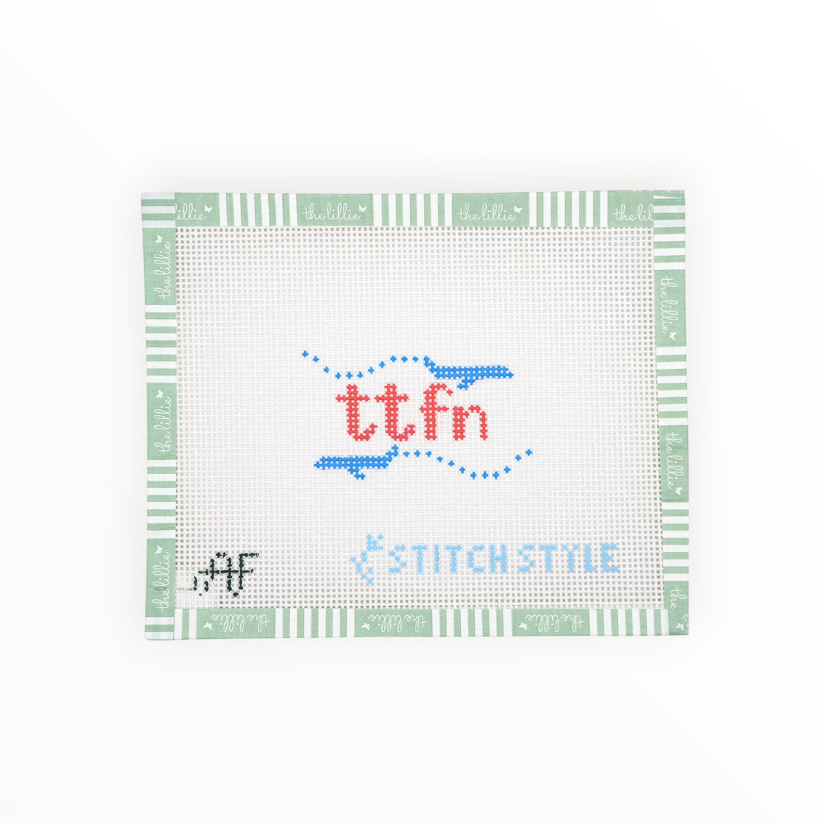 TTFN Luggage Tag | Needlepoint Canvas