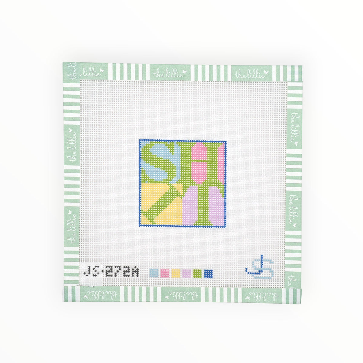 SHIT Bag Charm Mini Needlepoint Canvas - Pastel | Needlepoint Canvas