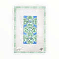 Medallion Eyeglass Case - Blue and Green | Needlepoint Canvas