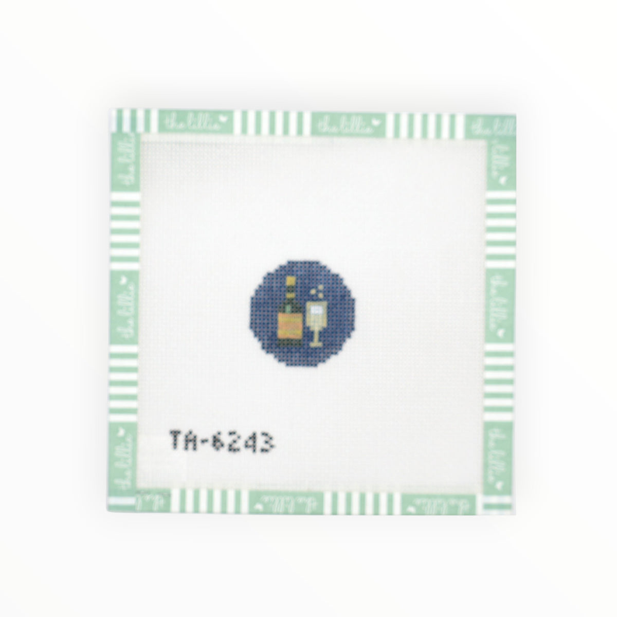 Champagne Key Fob Insert | Needlepoint Canvas