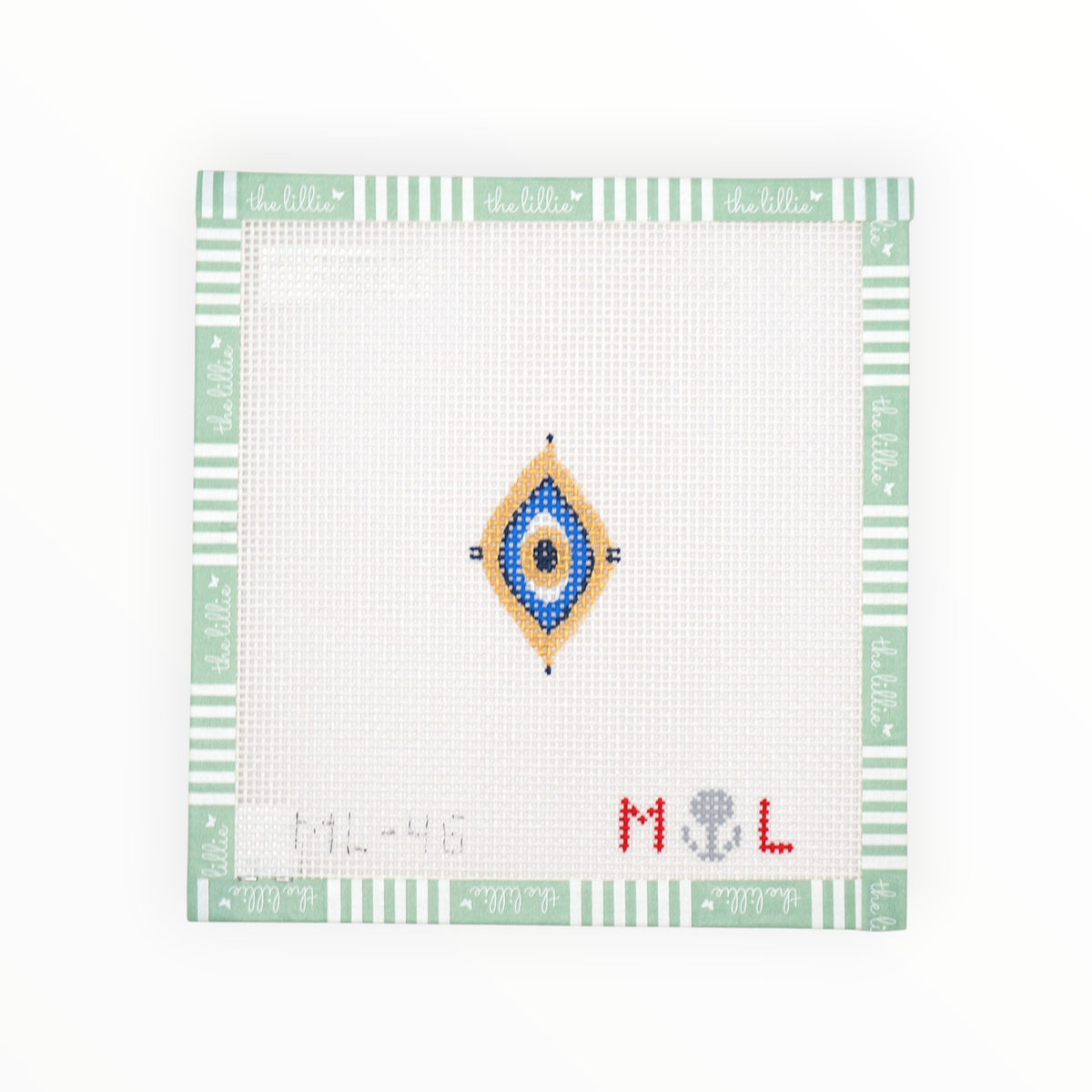 Evil Eye Bag Tag | Needlepoint Canvas