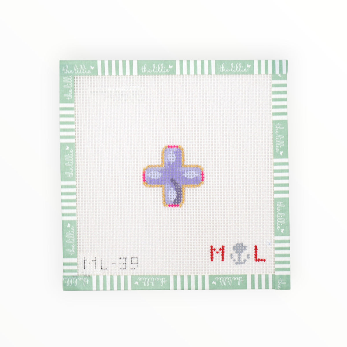 Alhambra Flower Bag Tag | Needlepoint Canvas