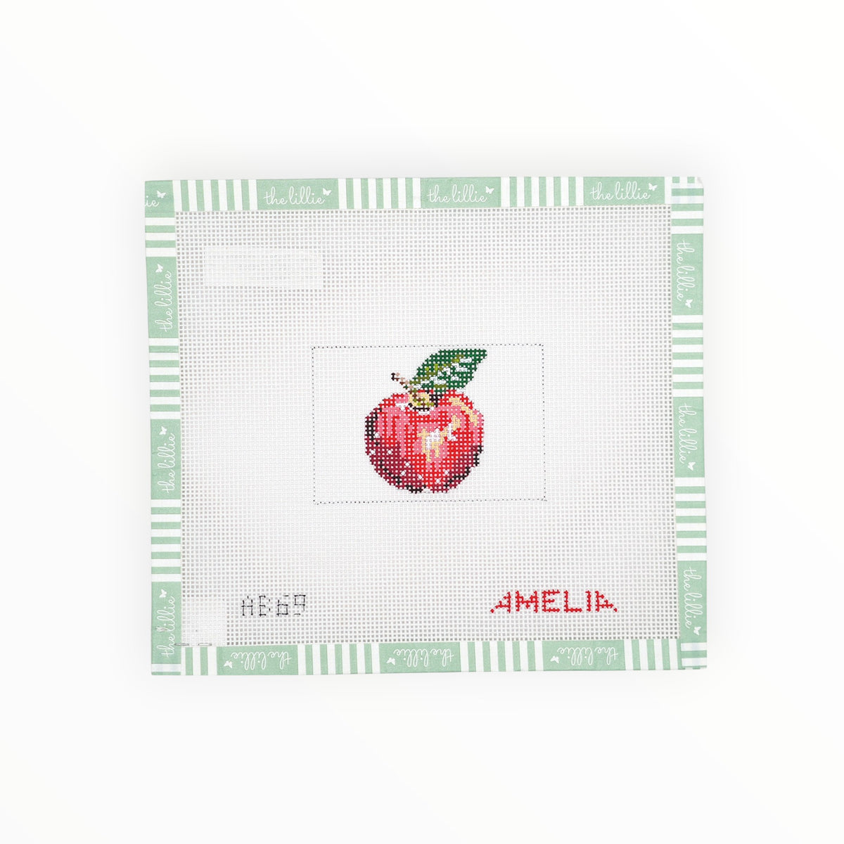 Apple Luggage Tag | Needlepoint Canvas
