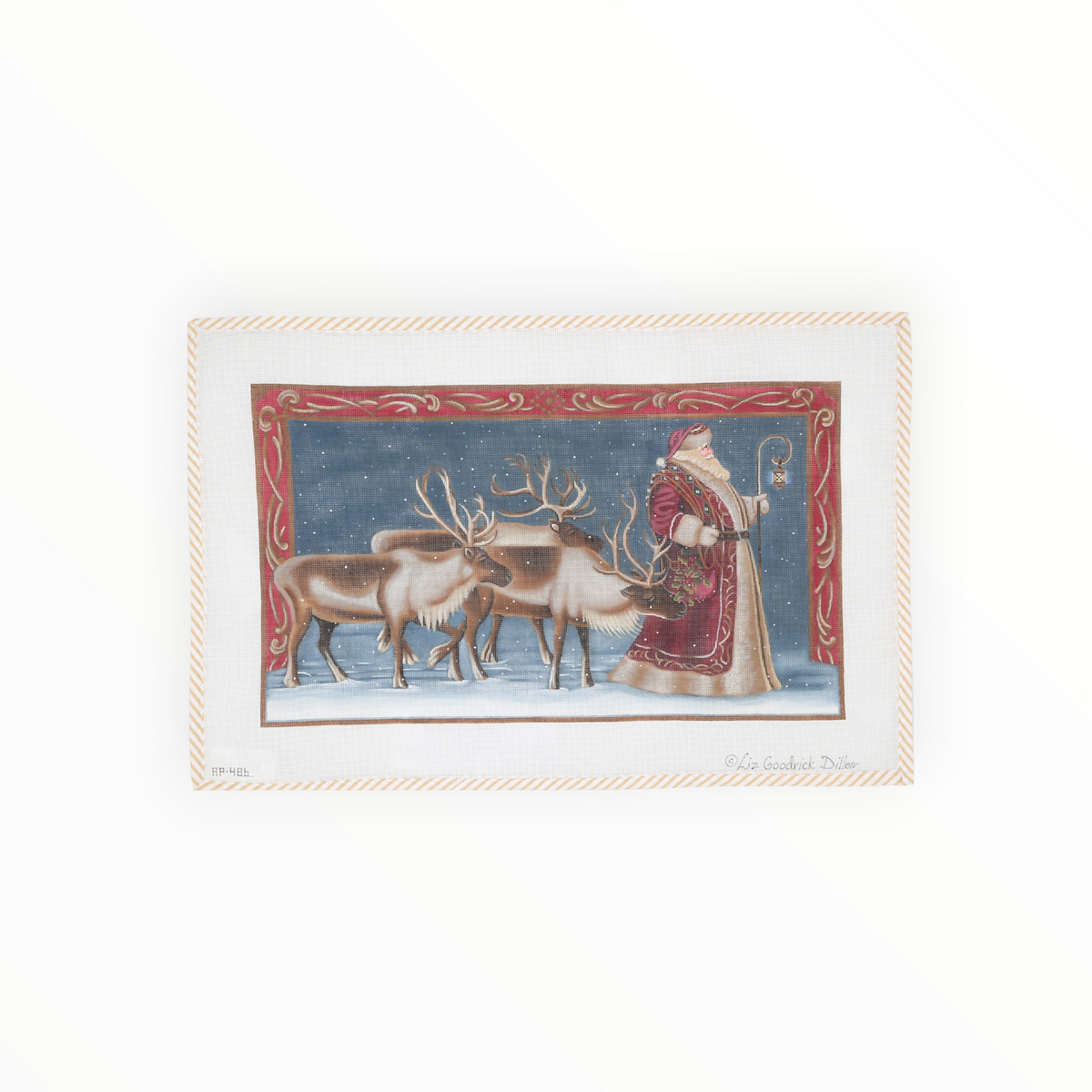 Santa & Reindeer | Needlepoint Canvas