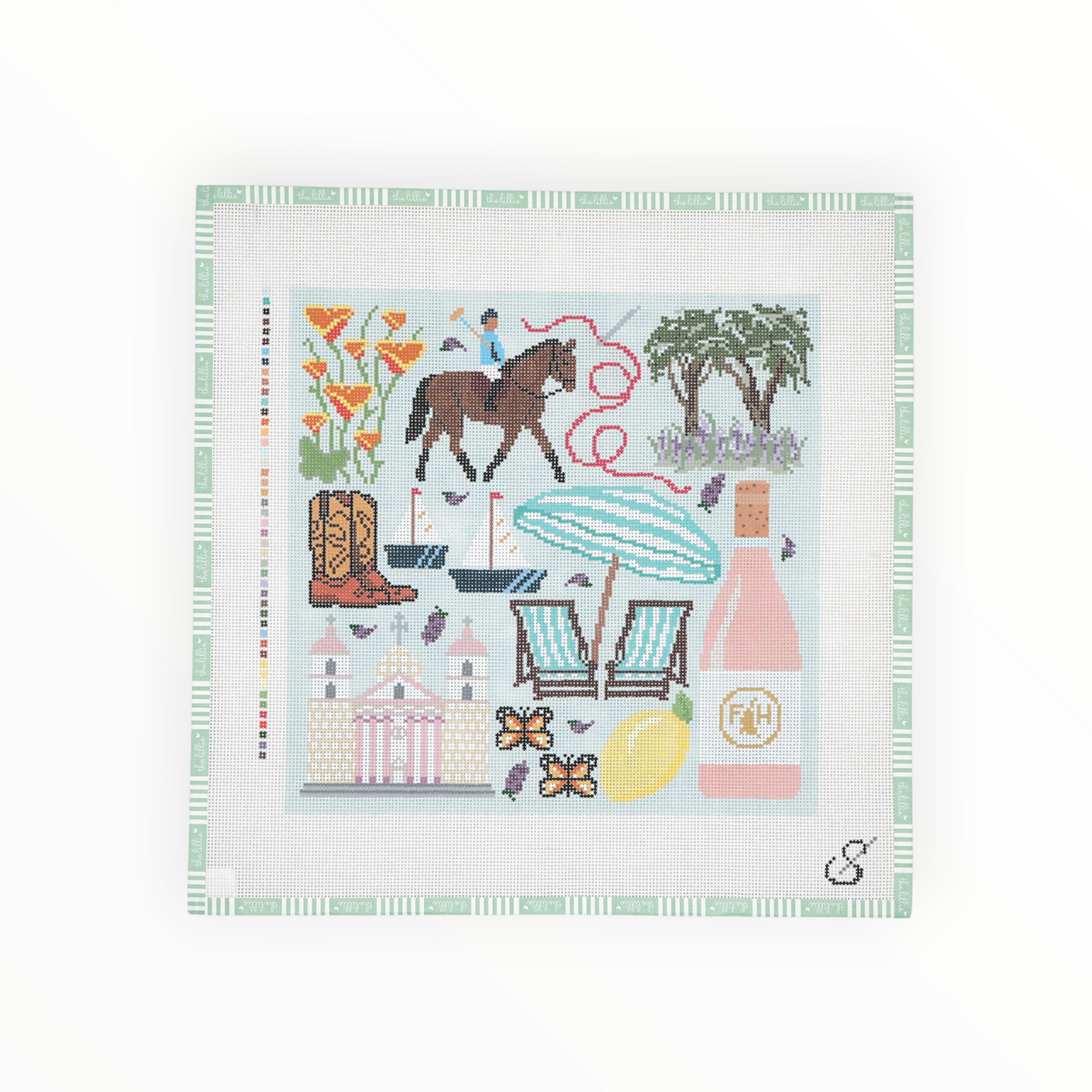 Santa Barbara Collage - City Series | Needlepoint Canvas