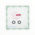 Baby Carriage Pink Gingham | Needlepoint Canvas