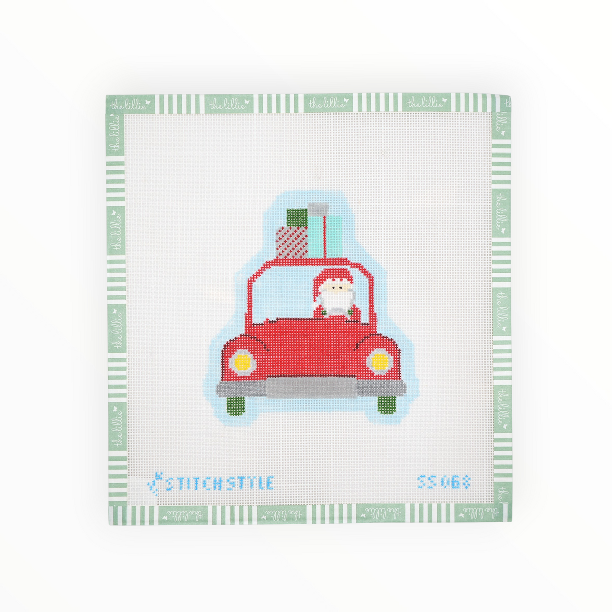 Santa in Car | Needlepoint Canvas