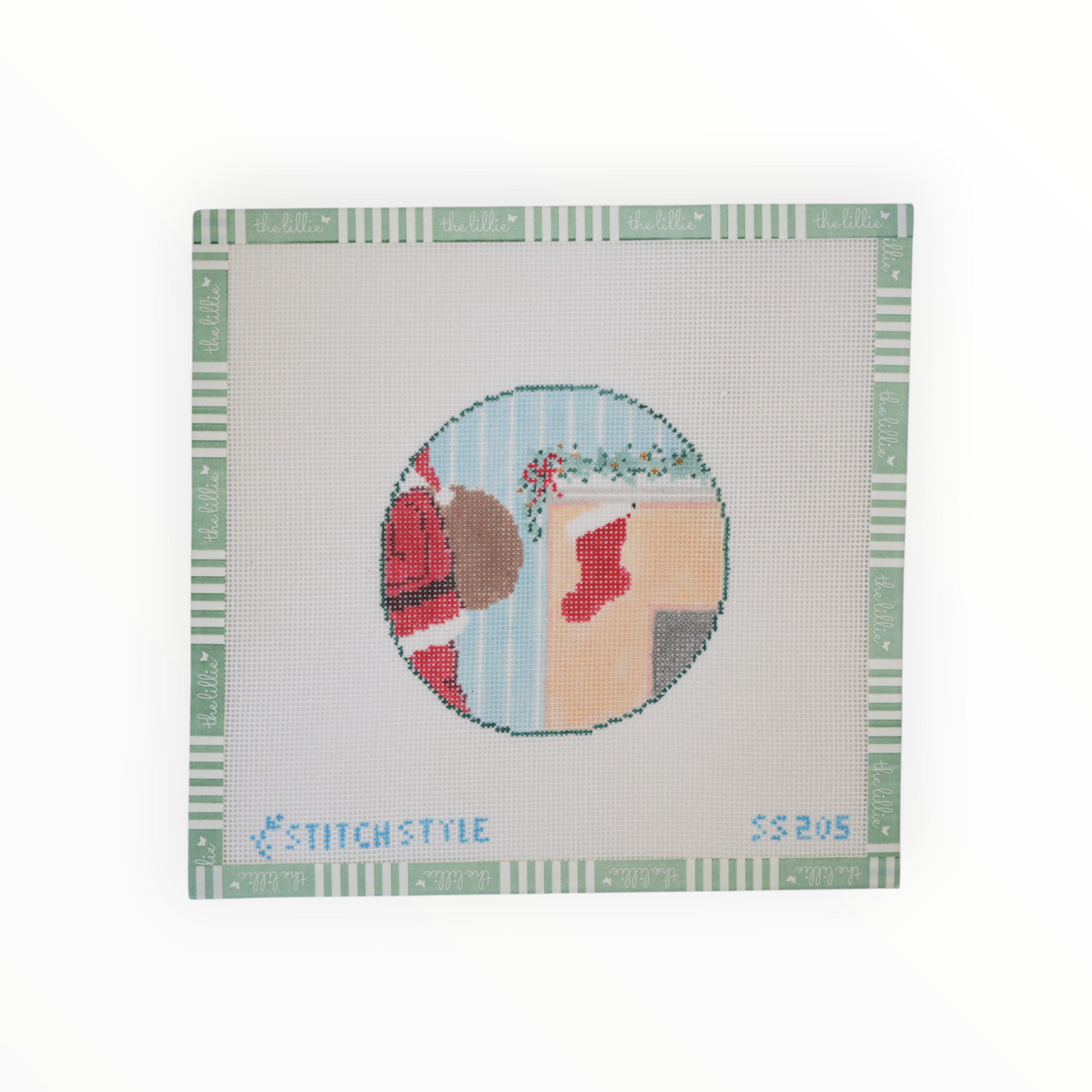 Santa and Stocking Needlepoint Canvas