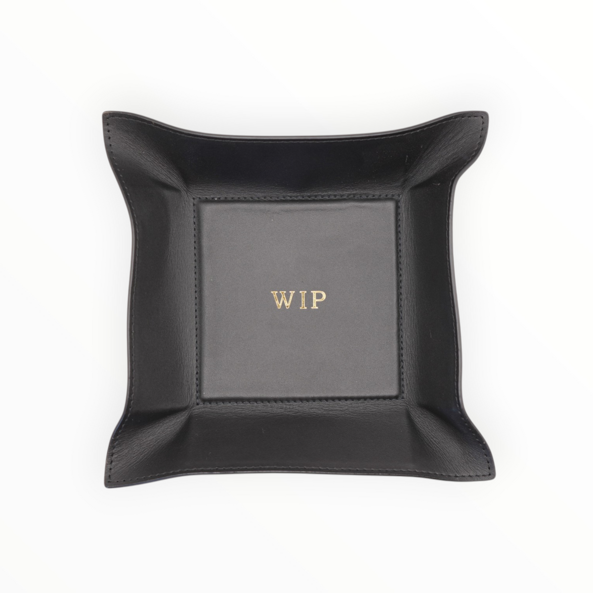 WIP Leather Valet Tray: Onyx