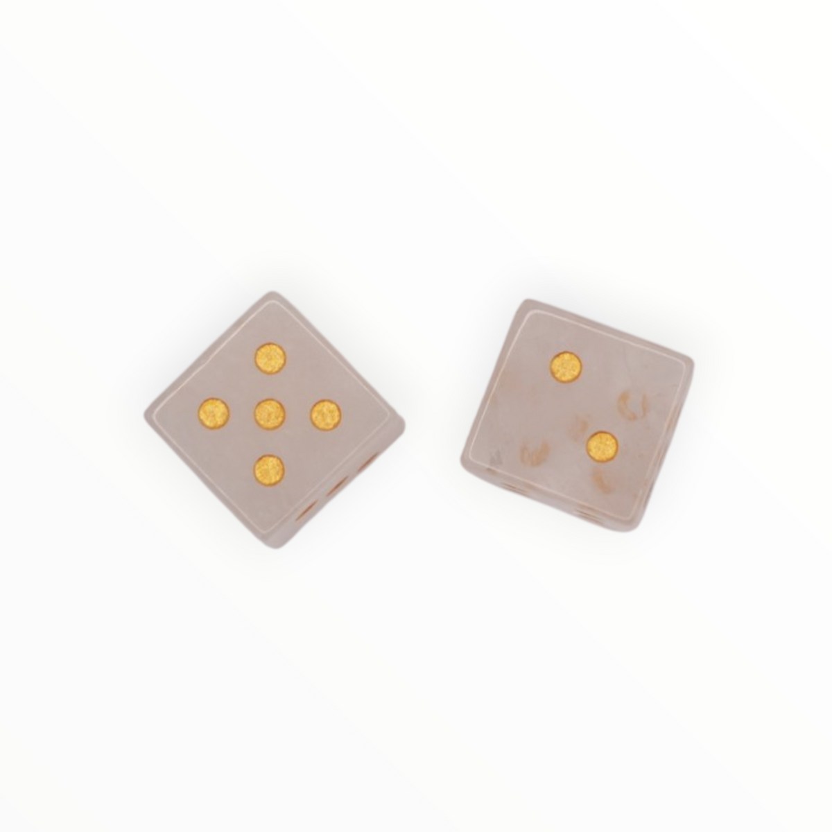 The Lillie Crystal Dice Set - Clear Quartz