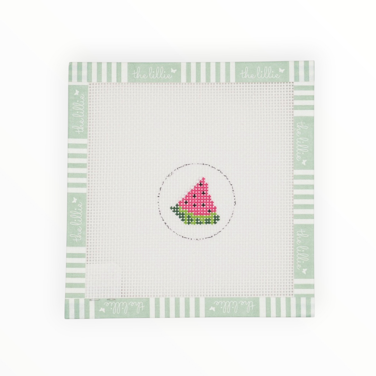 Watermelon Key Fob Insert | Needlepoint Canvas