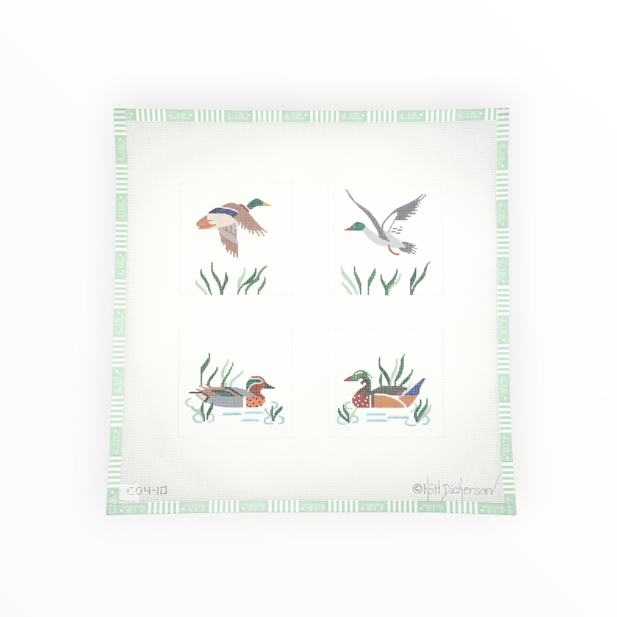 Coasters – Wild Ducks (Set of 4) | Needlepoint Canvas