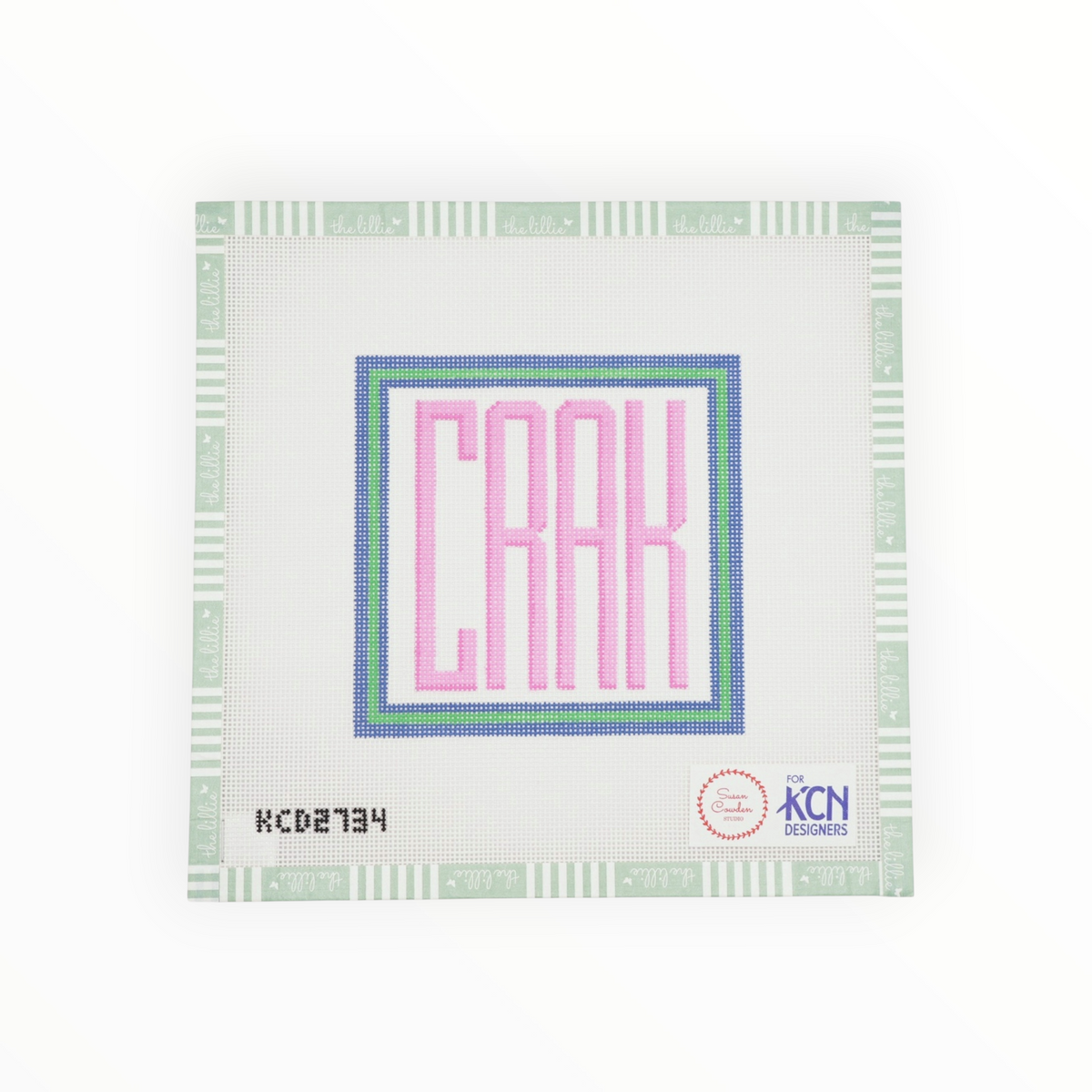 CRAK needlepoint canvas by KCN Designers, 18 mesh