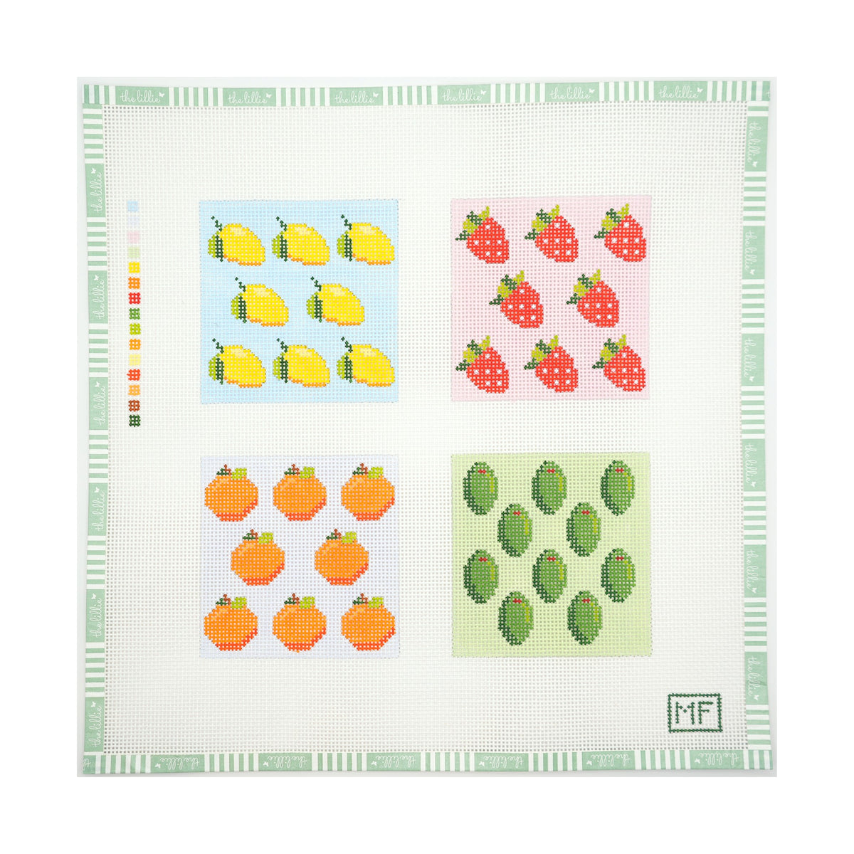 Fruity Coasters needlepoint canvas