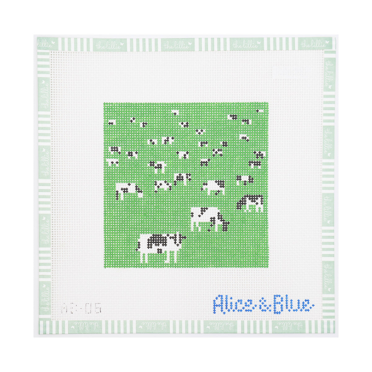 Grazing needlepoint canvas by Alice & Blue, 13 mesh