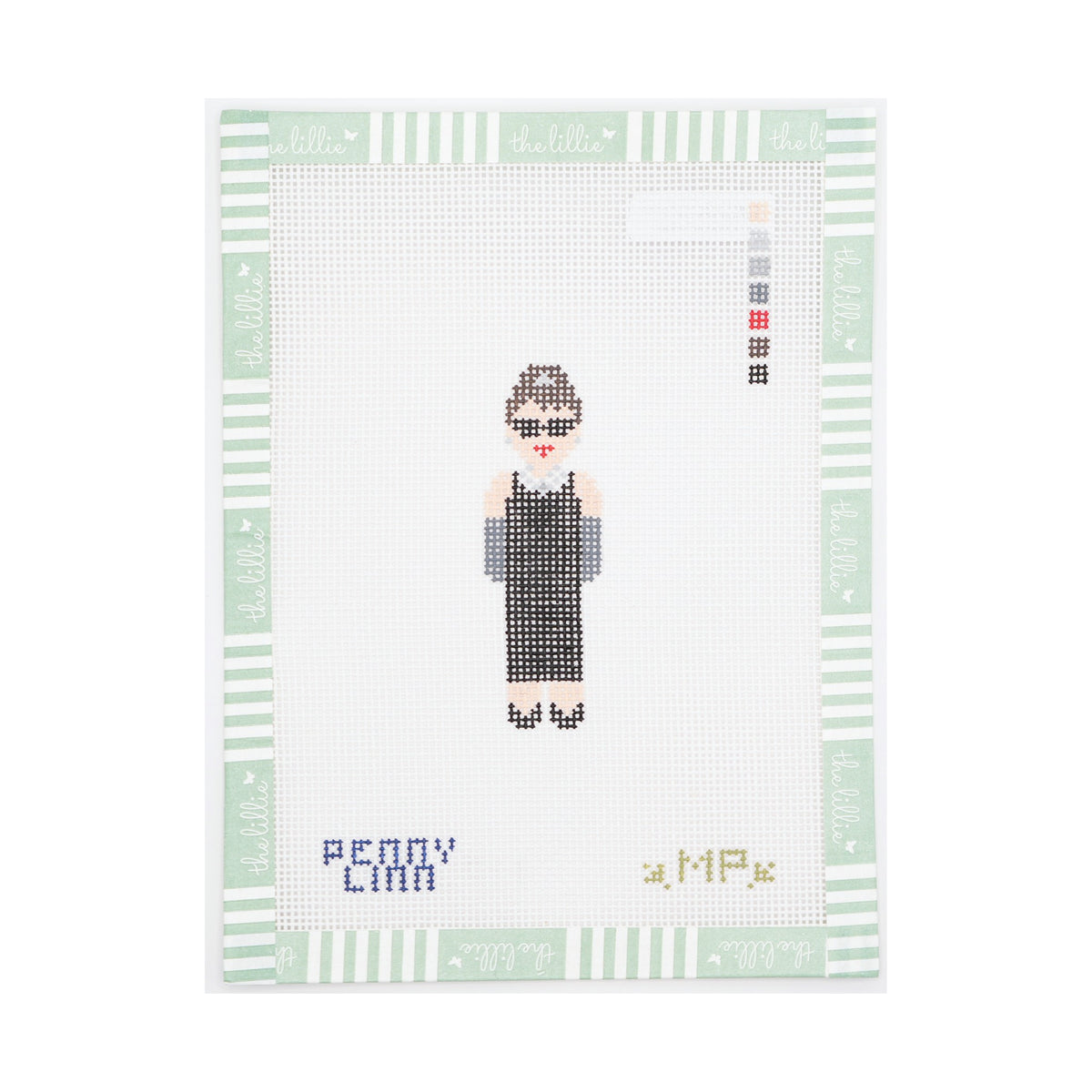 Audrey Hepburn needlepoint canvas by Penny Linn