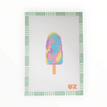 Rainbow Paddle Popsicle needlepoint canvas by Oz Needle and Thread, 18 mesh