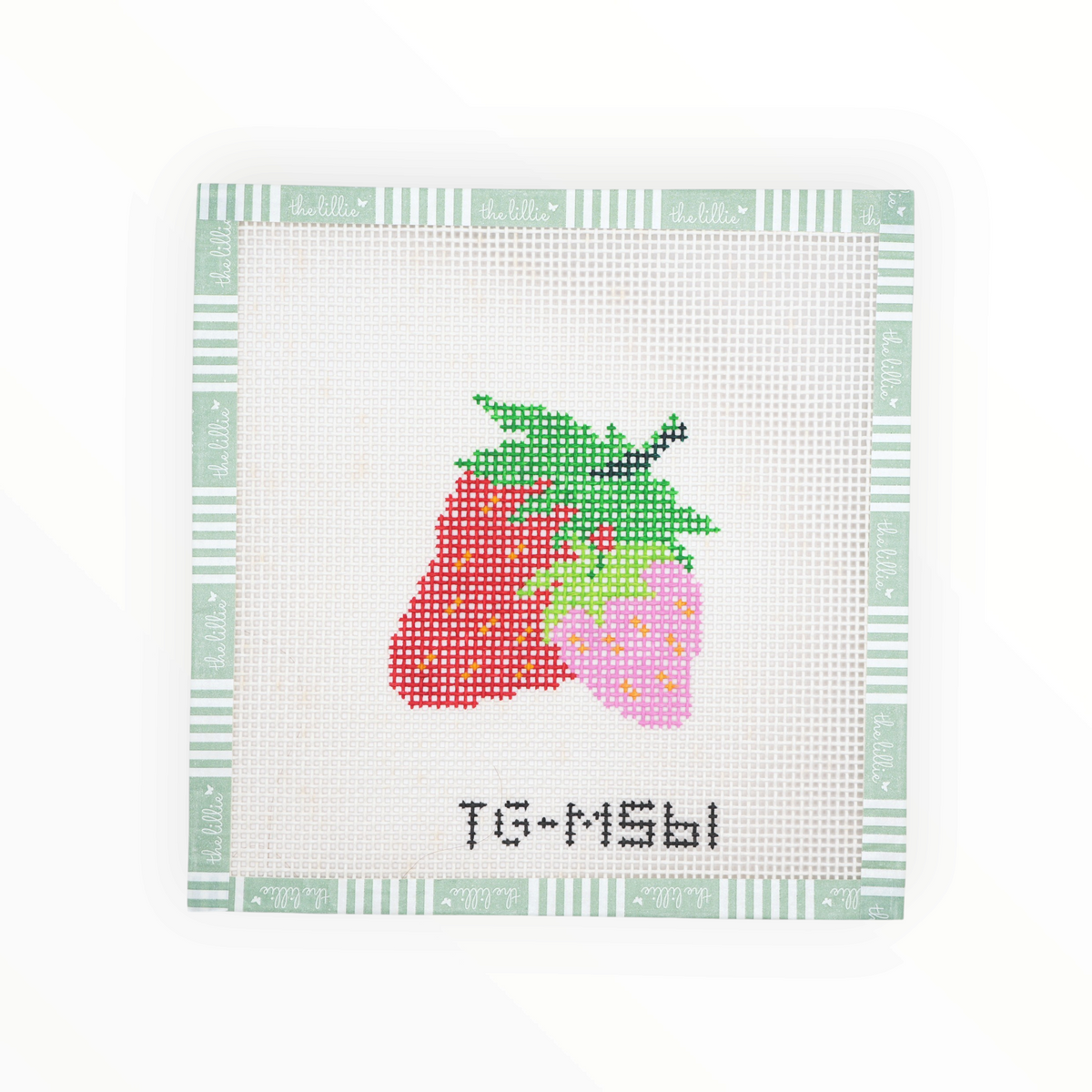 Strawberries needlepoint canvas by Treglown Designs, 10 mesh