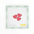 Mini Hearts Group needlepoint canvas by Audra Stitches, 18 mesh