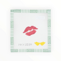 Mini Lips needlepoint canvas by Audra Stitches, 18 mesh