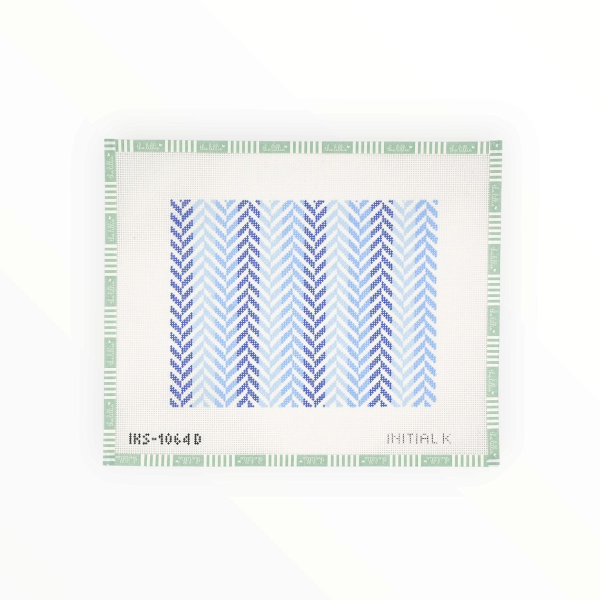 Herringbone Clutch - Blue | Needlepoint Canvas