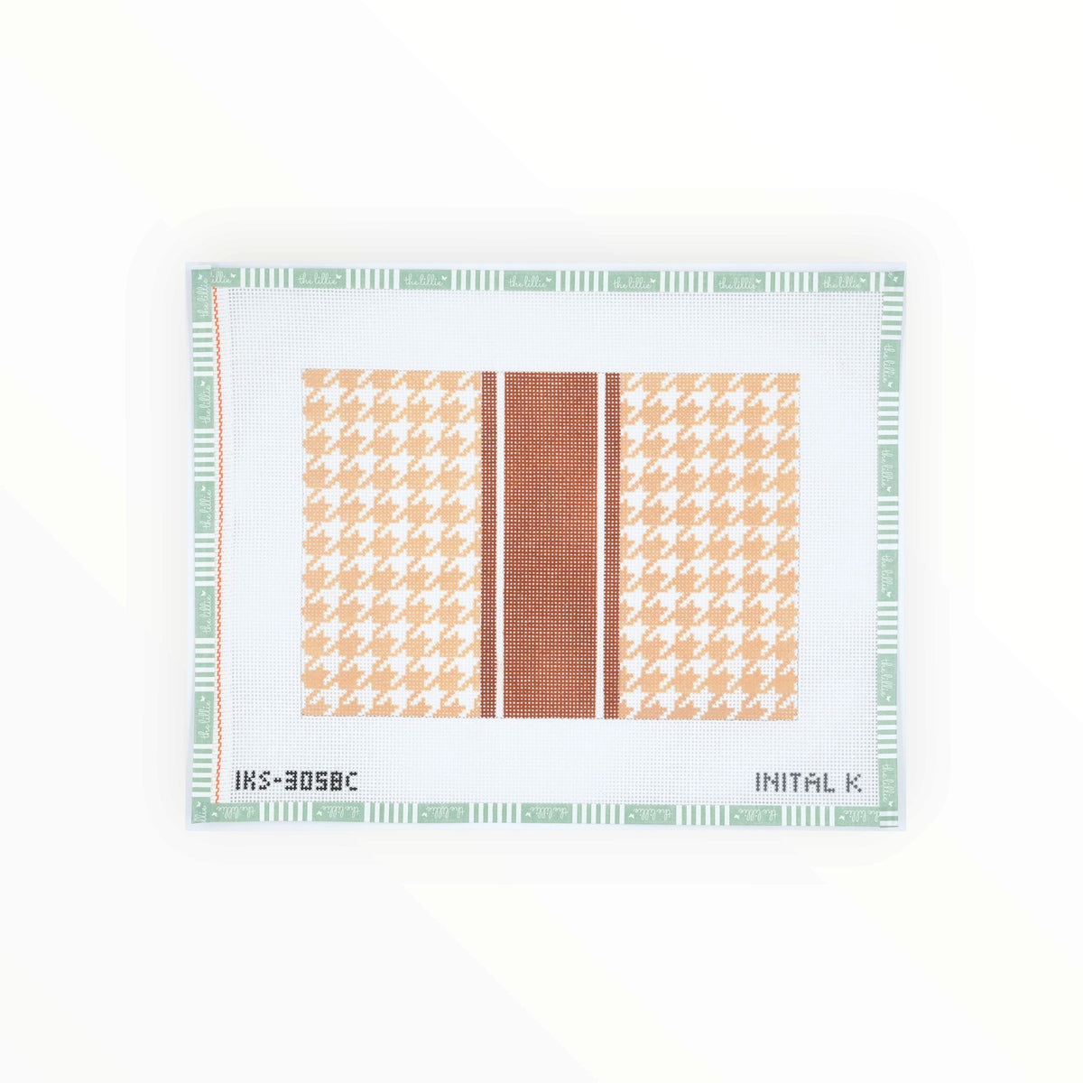 Houndstooth Clutch - Neutral | Needlepoint Canvas