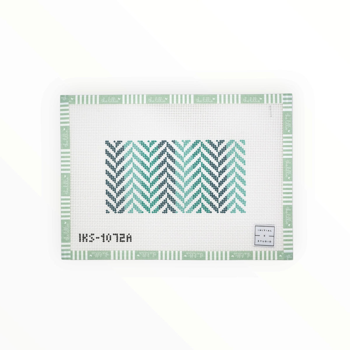Mini Herringbone - Turquoise | Needlepoint Canvas
