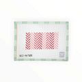 Mini Herringbone - Coral | Needlepoint Canvas