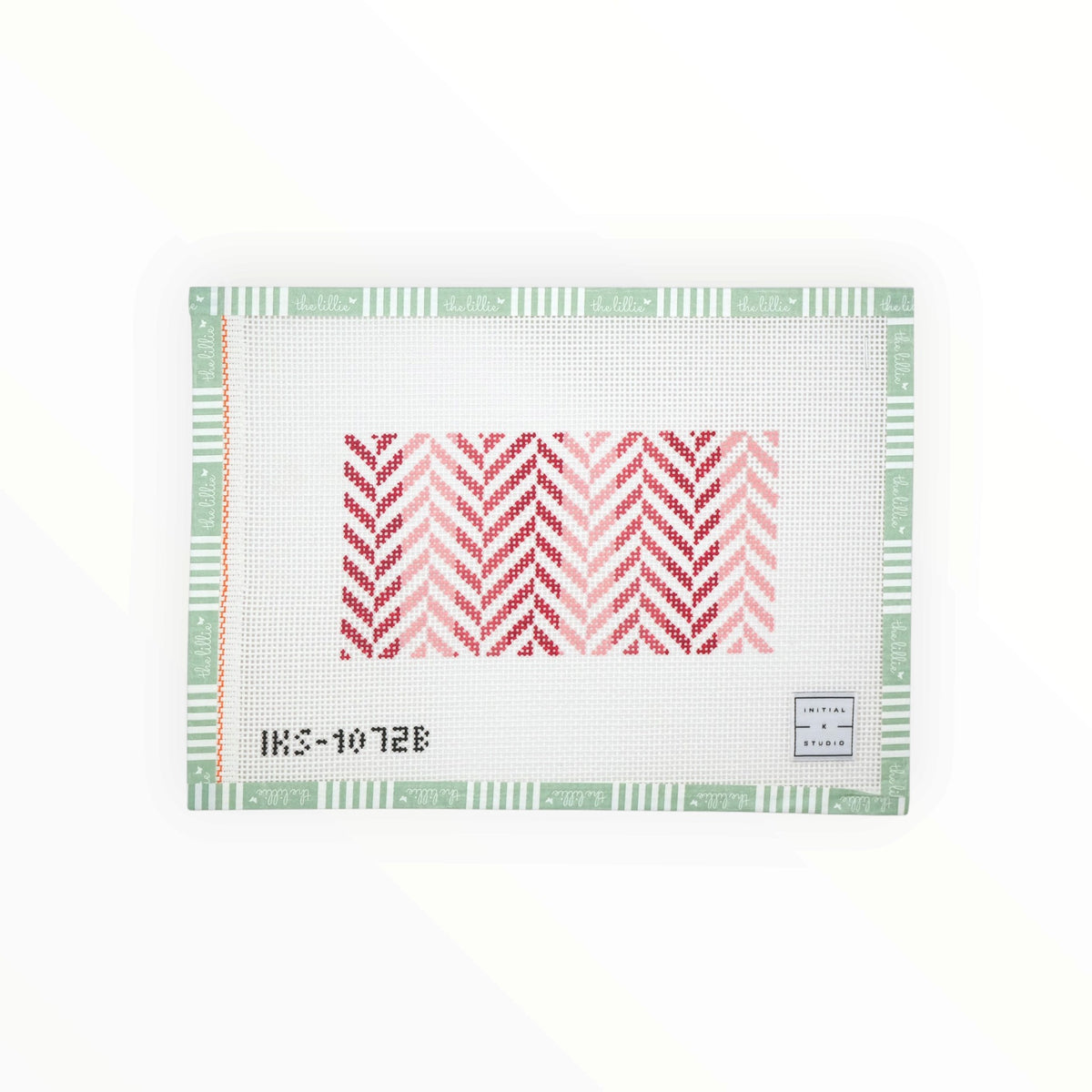 Mini Herringbone - Coral | Needlepoint Canvas
