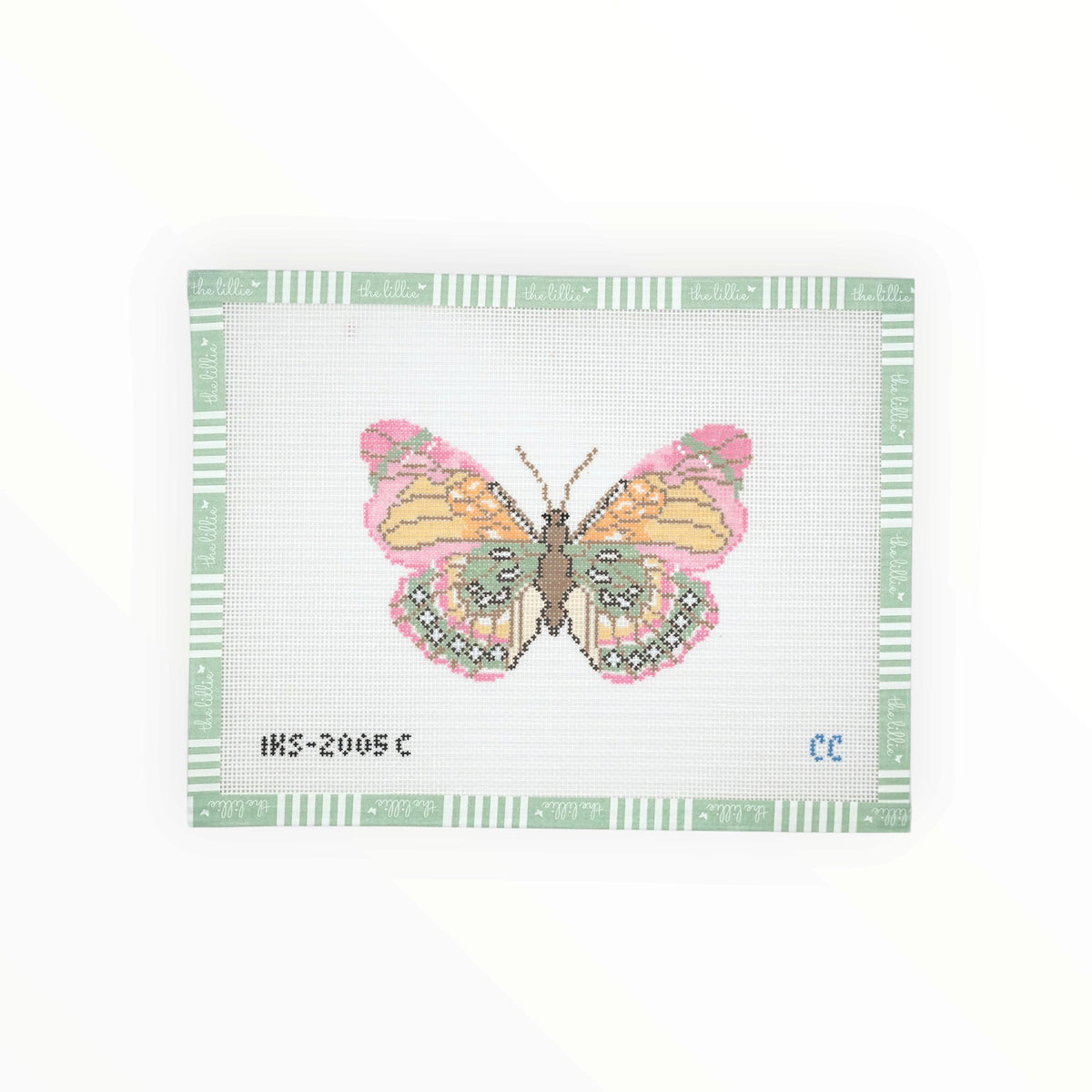 Butterfly - Pink Green | Needlepoint Canvas
