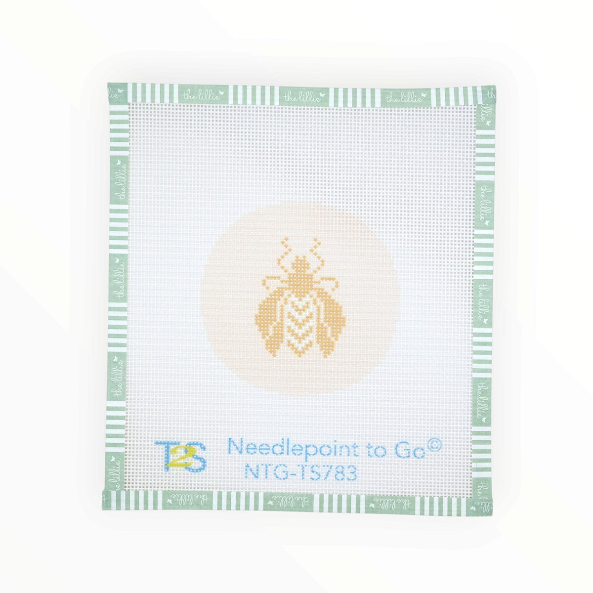 Bee Round/Cream | Needlepoint Canvas