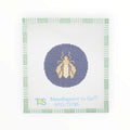 Bee Round/Blue | Needlepoint Canvas