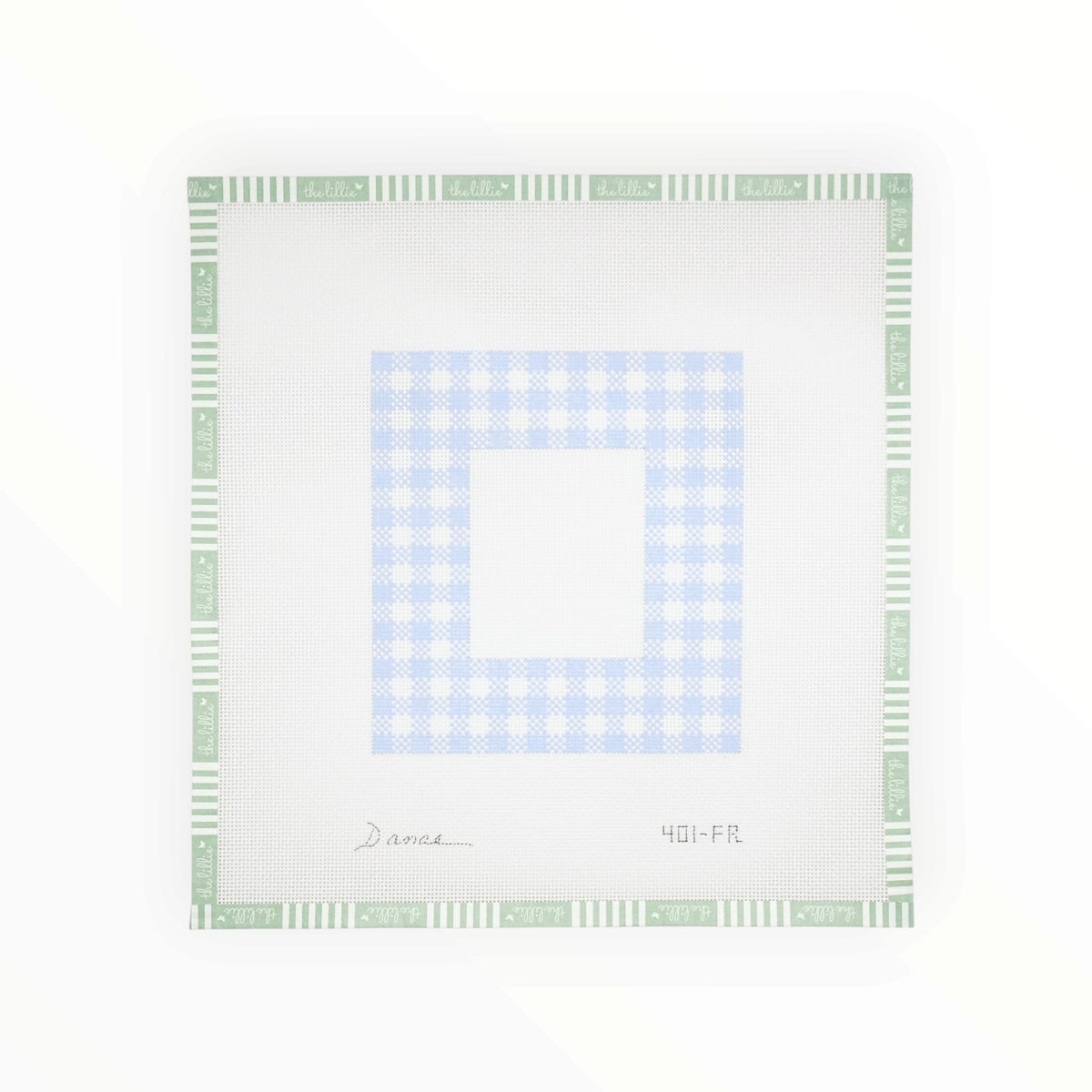 Danae Blue Gingham | Needlepoint Canvas