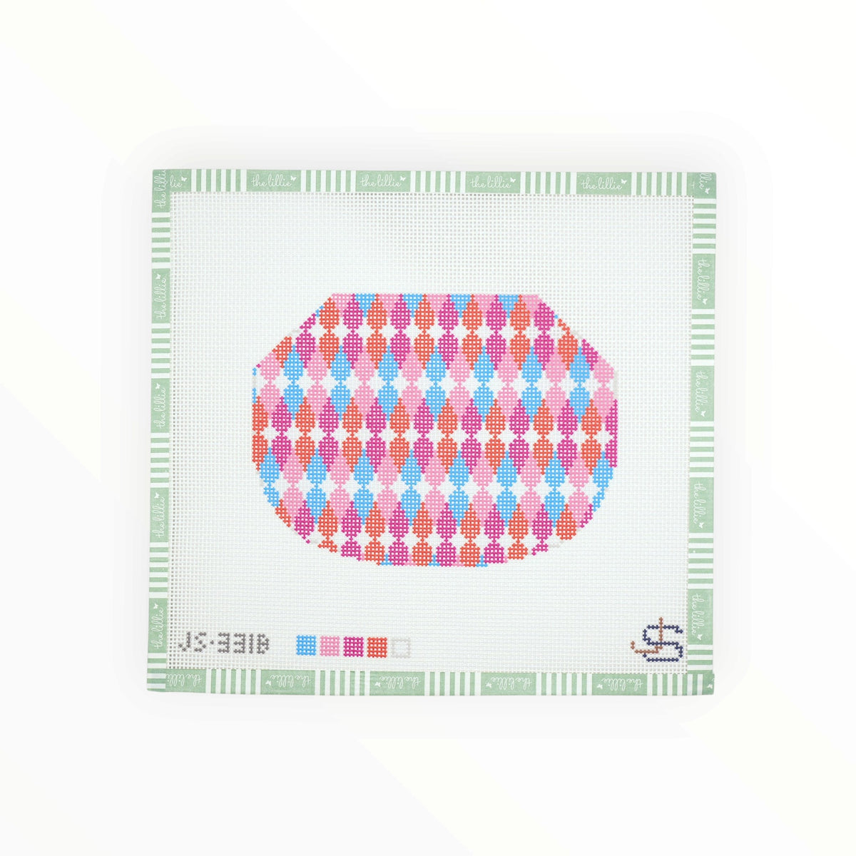 Teardrops Kiss Lock Bag – Bright | Needlepoint Canvas