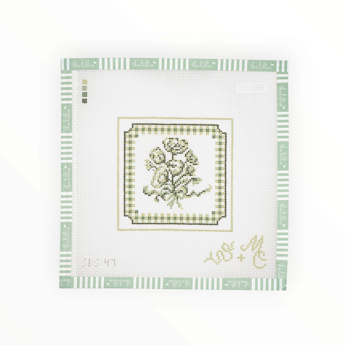 Forget-Me Knot in Meadow Green | Needlepoint Canvas