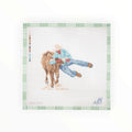 Black Rodeo Steer Wrestling | Needlepoint Canvas