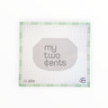 My Two Cents Kiss Lock Bag – Grayscale | Needlepoint Canvas