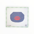 Lips Kiss Lock Bag – Red and Navy Blue | Needlepoint Canvas