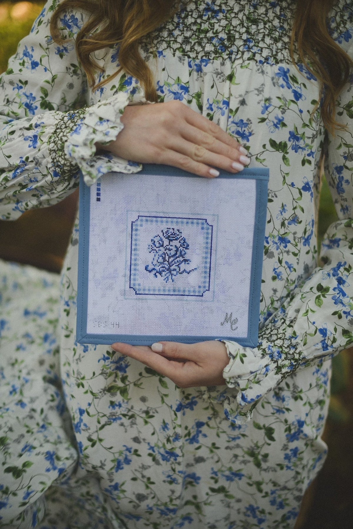Forget-Me Knot in Indigo | Needlepoint Canvas