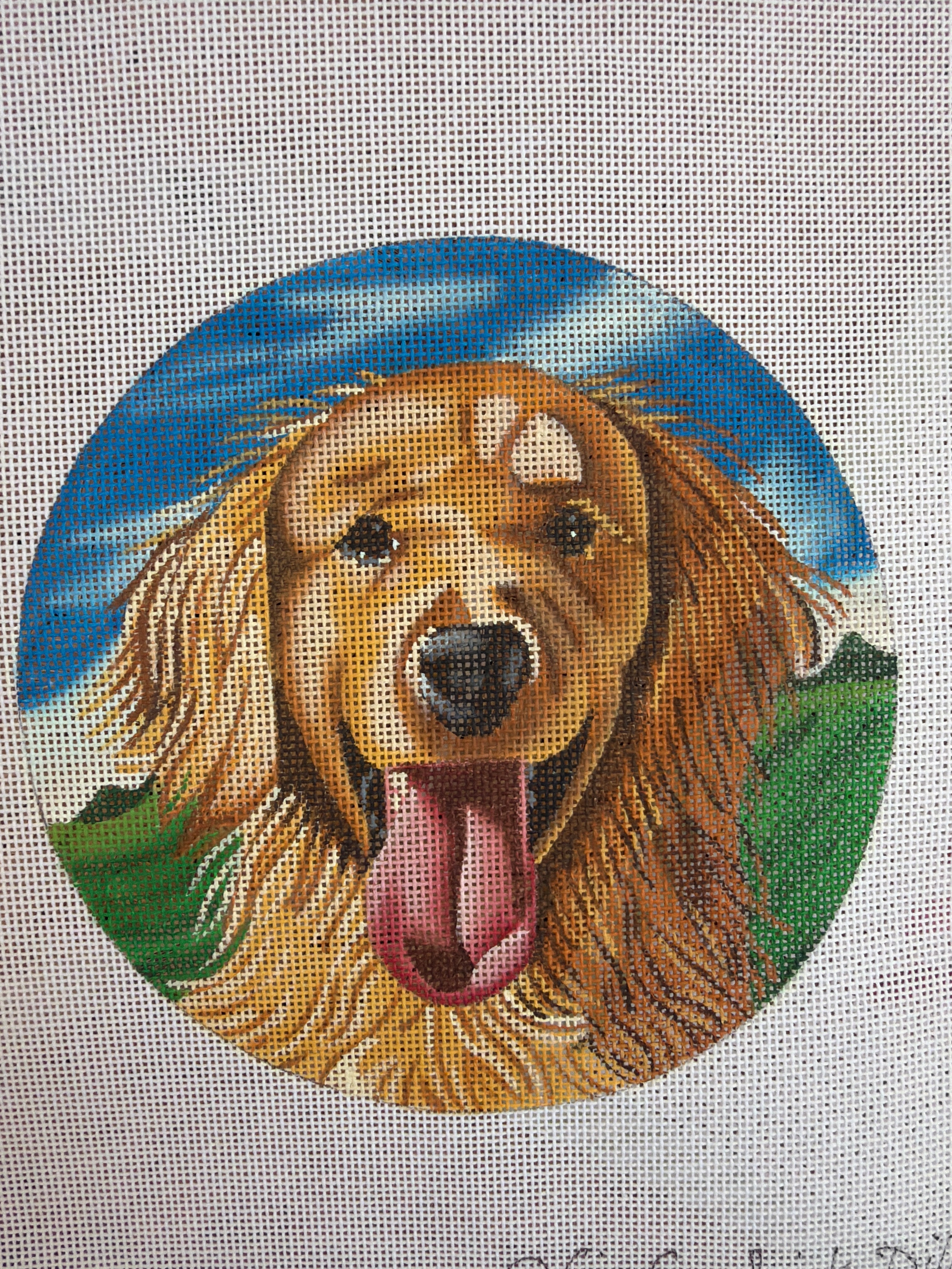 Happy Golden | Needlepoint Canvas