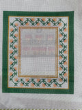 Floral Canvas Coral/Peach Green | Needlepoint Canvas