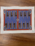 Gamebird Feathers Backgammon needlepoint canvas