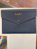 The Lillie Leather Mahj Card Holder - Navy