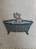 Tub Friends – Rhino | Needlepoint Canvas