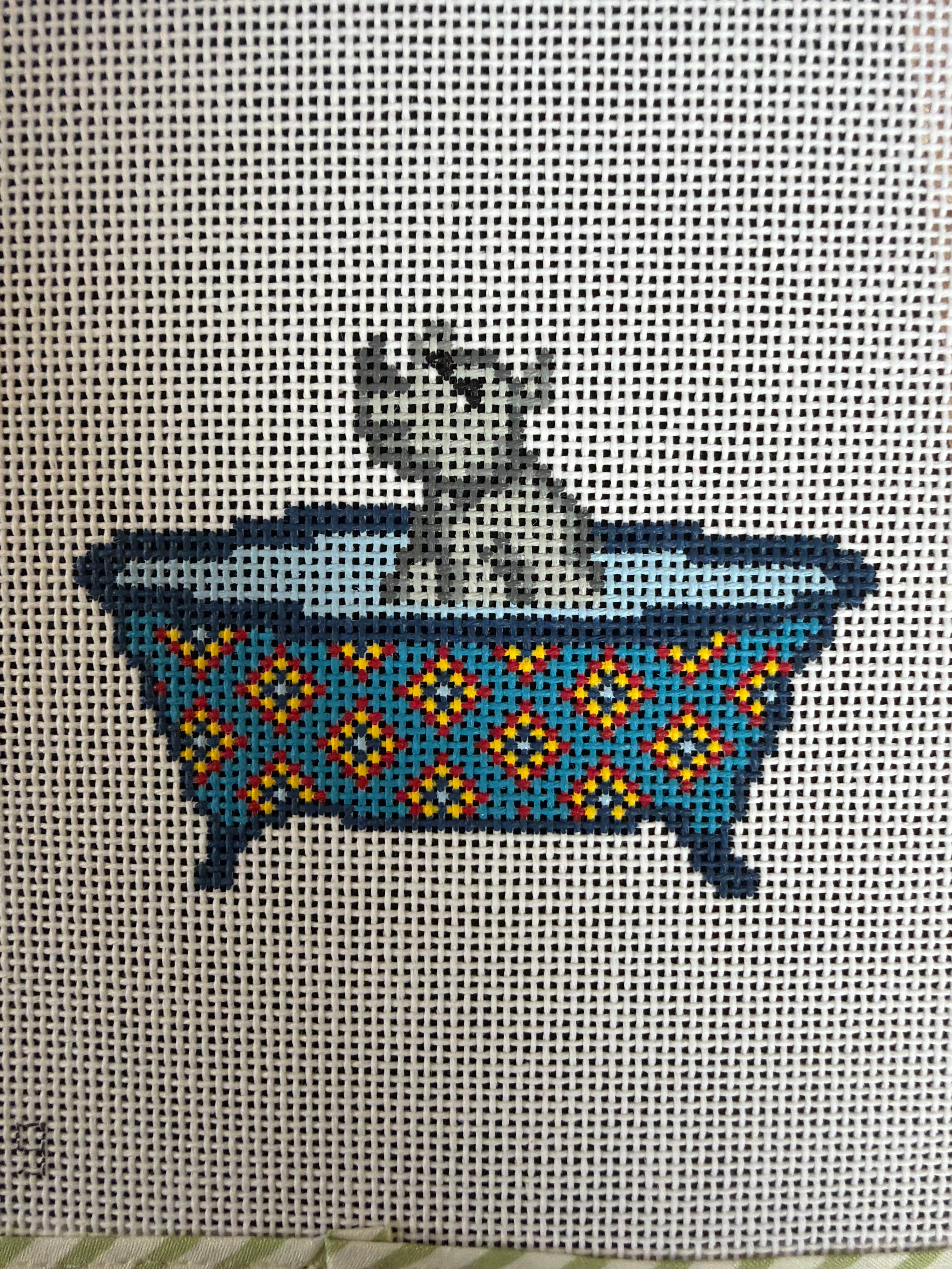 Tub Friends – Rhino | Needlepoint Canvas