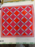 Mosaic Tile – Pink & Orange | Needlepoint Canvas
