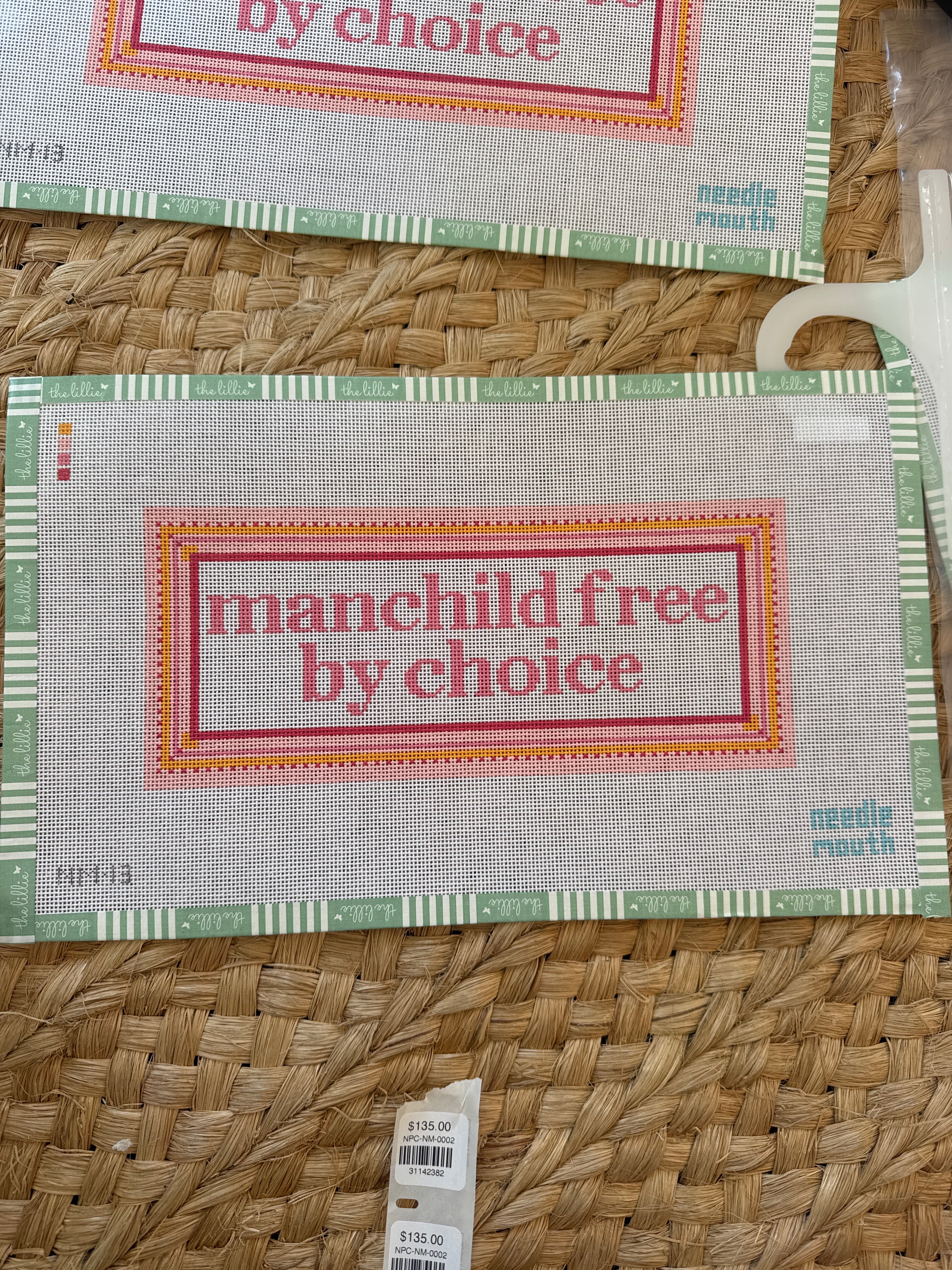Man Child (Pink) | Needlepoint Canvas
