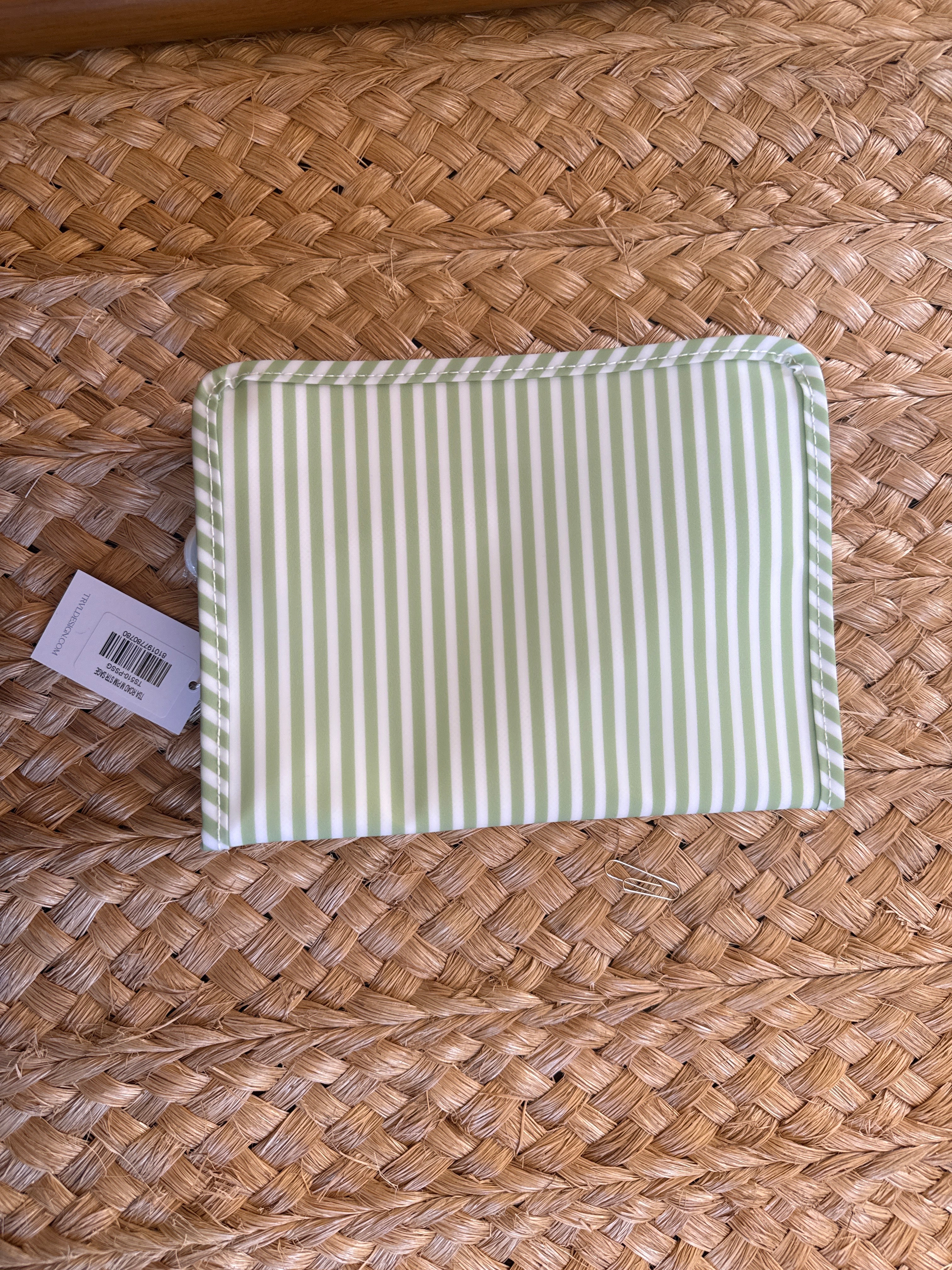 Roadie Medium Zip Pouch - Pimlico Stripe Sage