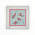 Large Winter Cardinals needlepoint canvas by Initial K Studio, 13 mesh