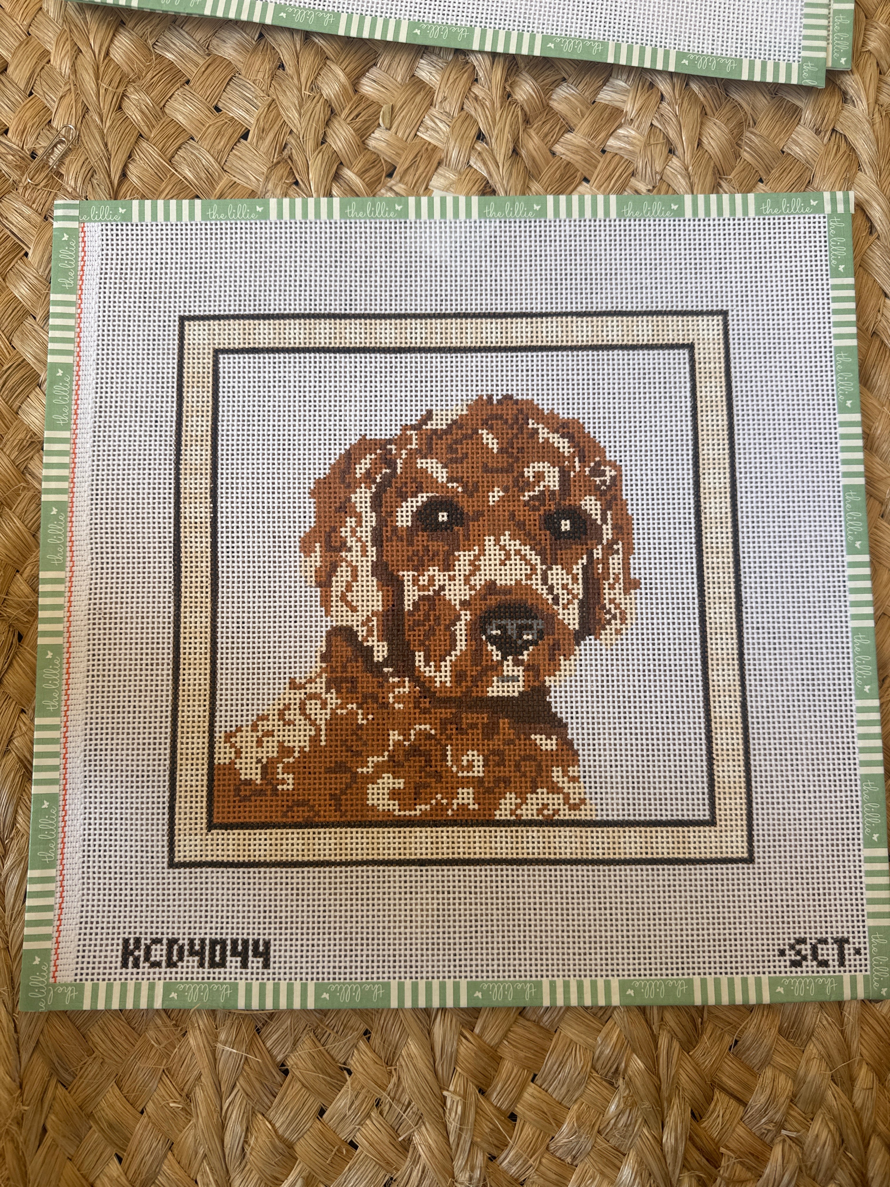 Dog – Framed Doodle | Needlepoint Canvas